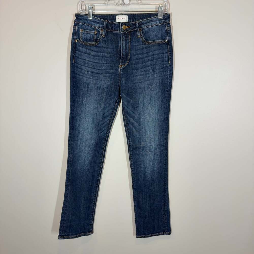 Driftwood Audrey Women's Denim Jeans Size 28 Dark Wash Stretch Straight Leg
